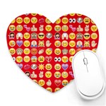 red Emoji  Heart Mousepad