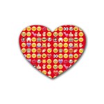 red Emoji  Rubber Coaster (Heart)