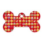 red Emoji  Dog Tag Bone (One Side)