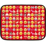 red Emoji  Double Sided Fleece Blanket (Mini)