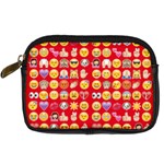 red Emoji  Digital Camera Leather Case