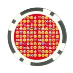 red Emoji  Poker Chip Card Guard (10 pack)