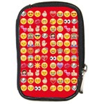 red Emoji  Compact Camera Leather Case