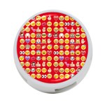 red Emoji  4-Port USB Hub (Two Sides)