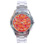 red Emoji  Stainless Steel Analogue Watch