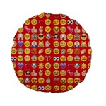 red Emoji  Standard 15  Premium Round Cushion 