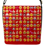 red Emoji  Flap Closure Messenger Bag (S)