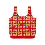 red Emoji  Full Print Recycle Bag (S)