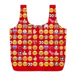 red Emoji  Full Print Recycle Bag (L)