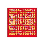 red Emoji  Satin Bandana Scarf