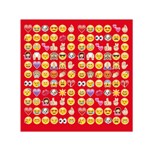 red Emoji  Small Satin Scarf (Square)