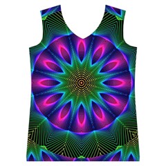 Star Of Leaves, Abstract Magenta Green Forest Women s Basketball Tank Top from ArtsNow.com Front