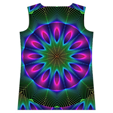 Star Of Leaves, Abstract Magenta Green Forest Women s Basketball Tank Top from ArtsNow.com Back