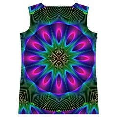 Star Of Leaves, Abstract Magenta Green Forest Women s Basketball Tank Top from ArtsNow.com Back