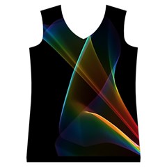 Abstract Rainbow Lily, Colorful Mystical Flower  Women s Basketball Tank Top from ArtsNow.com Front