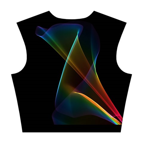 Abstract Rainbow Lily, Colorful Mystical Flower  Cotton Crop Top from ArtsNow.com Back