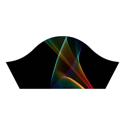 Abstract Rainbow Lily, Colorful Mystical Flower  Cotton Crop Top from ArtsNow.com Left Sleeve