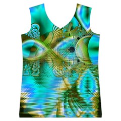 Crystal Gold Peacock, Abstract Mystical Lake Women s Basketball Tank Top from ArtsNow.com Front