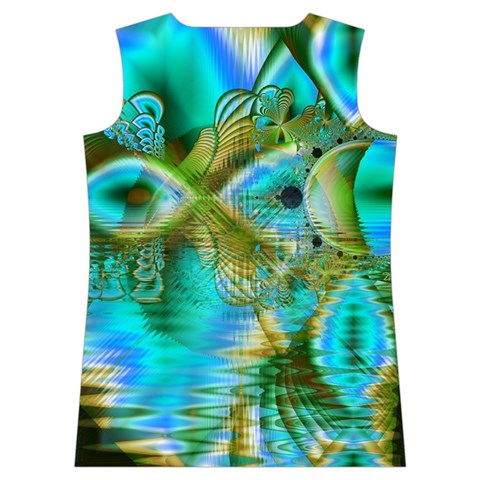 Crystal Gold Peacock, Abstract Mystical Lake Women s Basketball Tank Top from ArtsNow.com Back