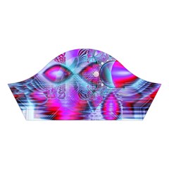 Crystal Northern Lights Palace, Abstract Ice  Cotton Crop Top from ArtsNow.com Right Sleeve