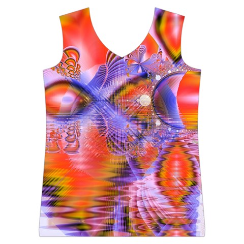 Crystal Star Dance, Abstract Purple Orange Women s Basketball Tank Top from ArtsNow.com Front