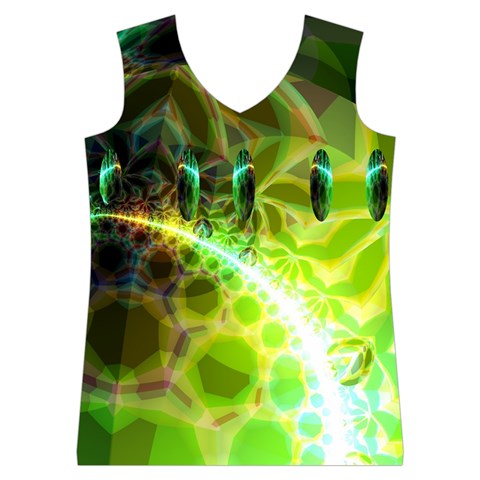 Dawn Of Time, Abstract Lime & Gold Emerge Women s Basketball Tank Top from ArtsNow.com Front