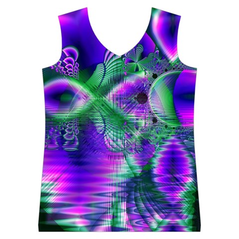 Evening Crystal Primrose, Abstract Night Flowers Women s Basketball Tank Top from ArtsNow.com Front