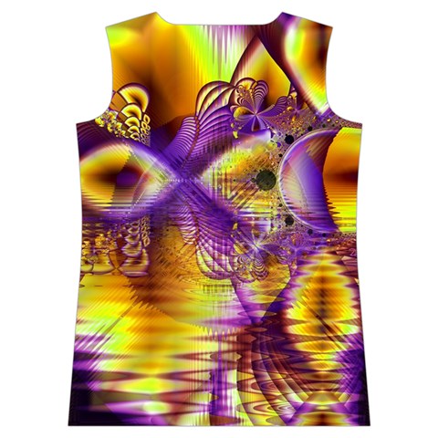 Golden Violet Crystal Palace, Abstract Cosmic Explosion Women s Basketball Tank Top from ArtsNow.com Back