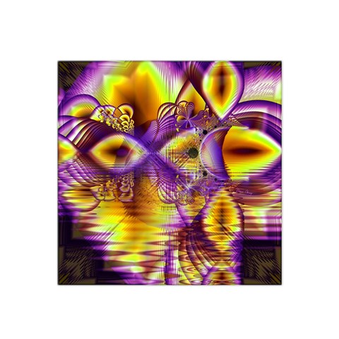 Golden Violet Crystal Palace, Abstract Cosmic Explosion Satin Bandana Scarf from ArtsNow.com Front