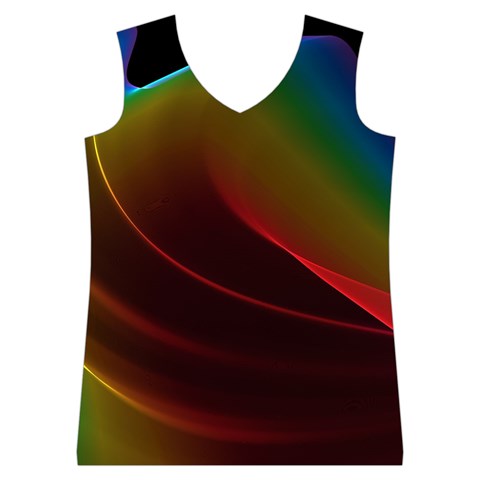 Liquid Rainbow, Abstract Wave Of Cosmic Energy  Women s Basketball Tank Top from ArtsNow.com Front