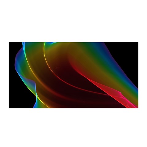 Liquid Rainbow, Abstract Wave Of Cosmic Energy  Satin Wrap from ArtsNow.com Front