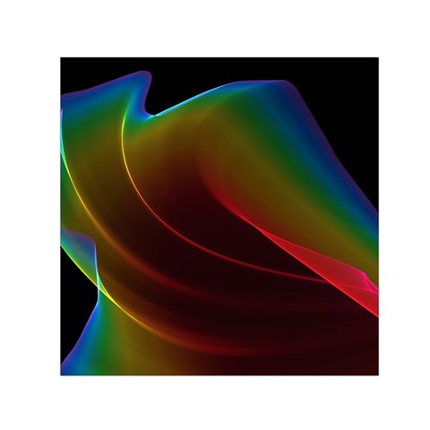 Liquid Rainbow, Abstract Wave Of Cosmic Energy  Small Satin Scarf (Square) from ArtsNow.com Front