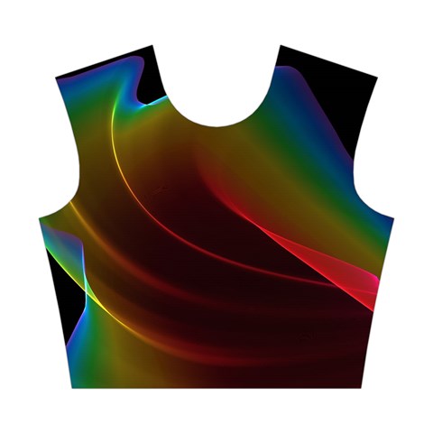 Liquid Rainbow, Abstract Wave Of Cosmic Energy  Cotton Crop Top from ArtsNow.com Front