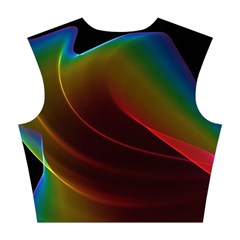 Liquid Rainbow, Abstract Wave Of Cosmic Energy  Cotton Crop Top from ArtsNow.com Back