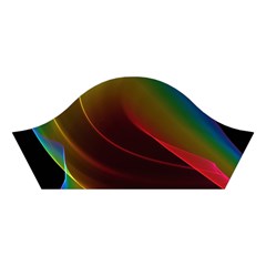 Liquid Rainbow, Abstract Wave Of Cosmic Energy  Cotton Crop Top from ArtsNow.com Left Sleeve