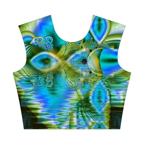 Mystical Spring, Abstract Crystal Renewal Cotton Crop Top from ArtsNow.com Front