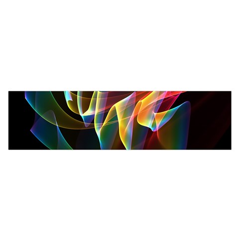 Northern Lights, Abstract Rainbow Aurora Satin Scarf (Oblong) from ArtsNow.com Front