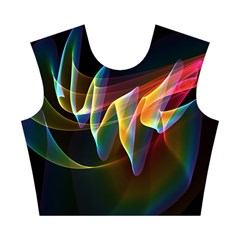 Northern Lights, Abstract Rainbow Aurora Cotton Crop Top from ArtsNow.com Front