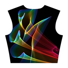 Peacock Symphony, Abstract Rainbow Music Cotton Crop Top from ArtsNow.com Back