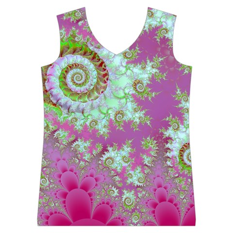 Raspberry Lime Surprise, Abstract Sea Garden  Women s Basketball Tank Top from ArtsNow.com Front