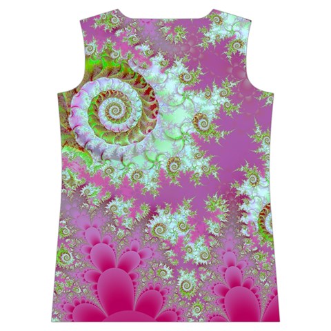 Raspberry Lime Surprise, Abstract Sea Garden  Women s Basketball Tank Top from ArtsNow.com Back