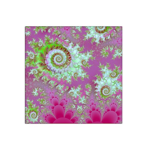 Raspberry Lime Surprise, Abstract Sea Garden  Satin Bandana Scarf from ArtsNow.com Front