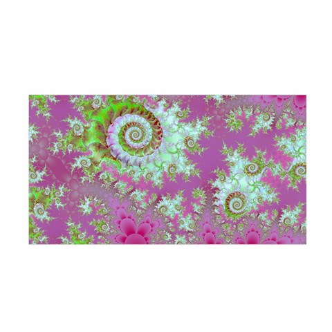 Raspberry Lime Surprise, Abstract Sea Garden  Satin Wrap from ArtsNow.com Front