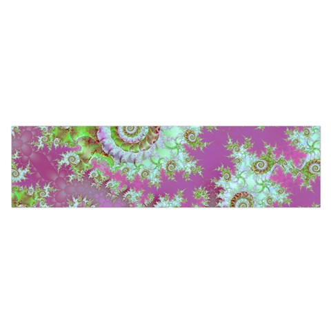 Raspberry Lime Surprise, Abstract Sea Garden  Satin Scarf (Oblong) from ArtsNow.com Front