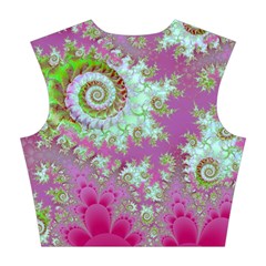 Raspberry Lime Surprise, Abstract Sea Garden  Cotton Crop Top from ArtsNow.com Back