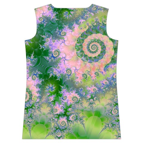 Rose Apple Green Dreams, Abstract Water Garden Women s Basketball Tank Top from ArtsNow.com Back