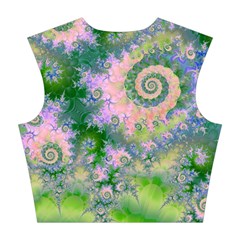 Rose Apple Green Dreams, Abstract Water Garden Cotton Crop Top from ArtsNow.com Back