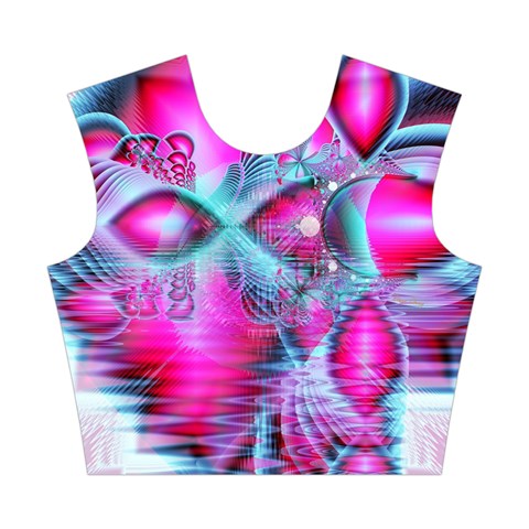 Ruby Red Crystal Palace, Abstract Jewels Cotton Crop Top from ArtsNow.com Front