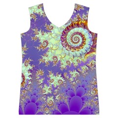 Sea Shell Spiral, Abstract Violet Cyan Stars Women s Basketball Tank Top from ArtsNow.com Front