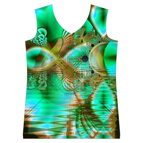 Spring Leaves, Abstract Crystal Flower Garden Women s Basketball Tank Top from ArtsNow.com Front